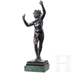 Tanzender Faun von Pompeji aus Bronze, Bildgießerei Hermann Gladenbeck, deutsch, um 1900