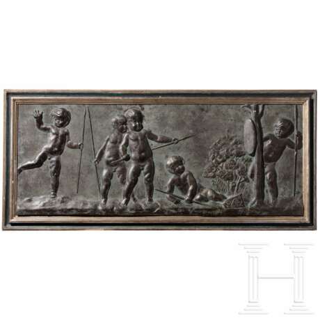 Relieftafel mit spielenden Putti, deutsch, um 1900 - Foto 1