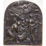 Anbetung der Hirten auf Bronzeplakette, deutsch/flämisch, 16. Jhdt. - Foto 1