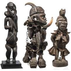 Drei Figuren der Yombe/Pende, Kongo