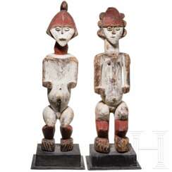 Stehendes Reliquiar-Figurenpaar der Kota (Mbete), Gabun/Kongo