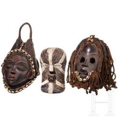 Drei Masken, Afrika, 20. Jhdt.