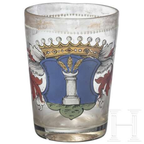 Emailliertes Glas mit Wappen der Grafen von Pocci, Petersdorf, Fritz Heckert, um 1880 - photo 1