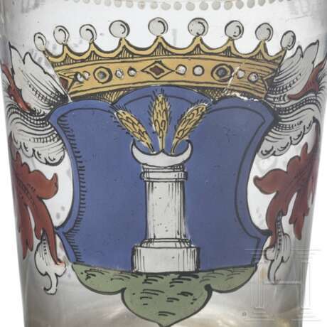 Emailliertes Glas mit Wappen der Grafen von Pocci, Petersdorf, Fritz Heckert, um 1880 - фото 5
