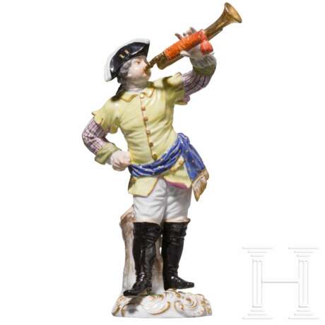 Trompeter aus der galanten Kapelle, Friedrich Elias Meyer, 1750 (Modell), Meissen, um 1910 - фото 1