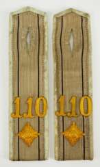 Preussen: Paar Schulterstücke für einen Leutnant, Regiment Nr. 110.