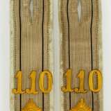 Preussen: Paar Schulterstücke für einen Leutnant, Regiment Nr. 110. - Foto 1