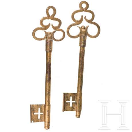 Ein Paar Aushang-Schlüssel, deutsch, um 1800 - photo 2