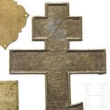 Bronze-Ikone, Applike, zwei Triptychen und Kruzifix, Russland, 18./19. Jhdt. - Foto 4