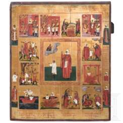 Große Ikone mit der Heiligen Julitta und ihrem Sohn Kirik, Russland, Wetka, 2. Häfte 19. Jhdt.