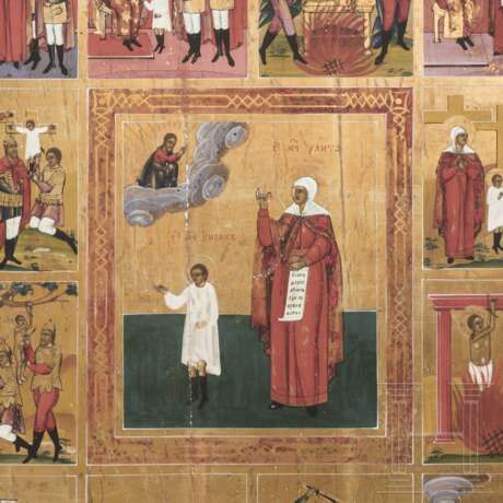 Große Ikone mit der Heiligen Julitta und ihrem Sohn Kirik, Russland, Wetka, 2. Häfte 19. Jhdt. - Foto 3