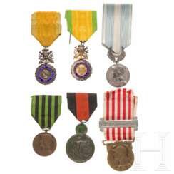 Fünf französische und eine belgische Medaille
