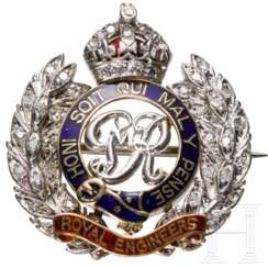 Sweetheart-Brosche der Royal Engineers mit Brillanten