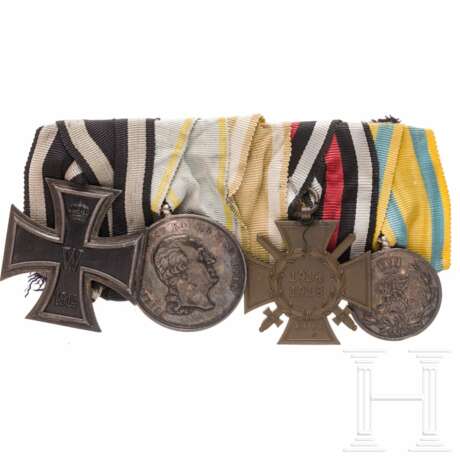 Ordensschnalle mit der silbernen Medaille des Militär-St.-Heinrichs-Ordens, Sachsen - photo 1