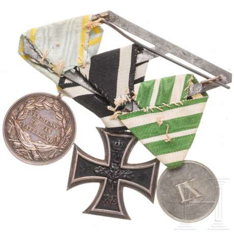 Ordensschnalle mit der silbernen Medaille des Militär-St.-Heinrichs-Ordens, Sachsen - photo 2
