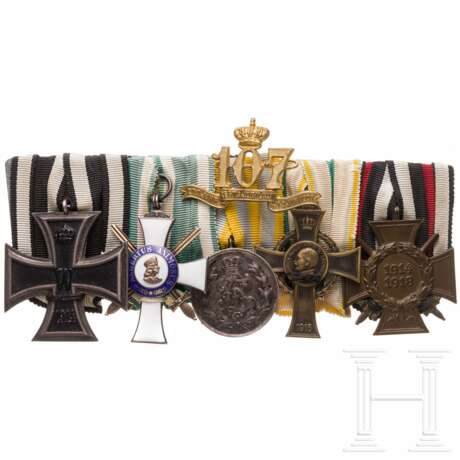Albrechts-Orden - Ritterkreuz 2. Klasse mit Schwertern an fünfteiliger Ordensschnalle - photo 1