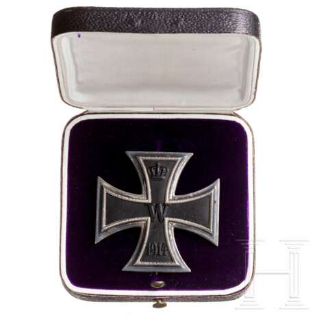 Eisernes Kreuz 1. Klasse im Etui mit Überkarton, 1914 - Foto 2