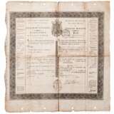 Offizieller Passierschein des Königreichs Westfalen, datiert 15.11.1811 - Foto 1