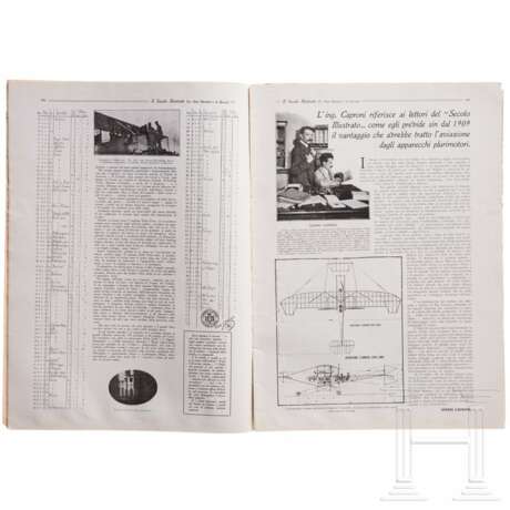 Neun Luftfahrtmagazine, einige mit Caproni-Artikeln, Italien, 1917 - 1919 - Foto 6