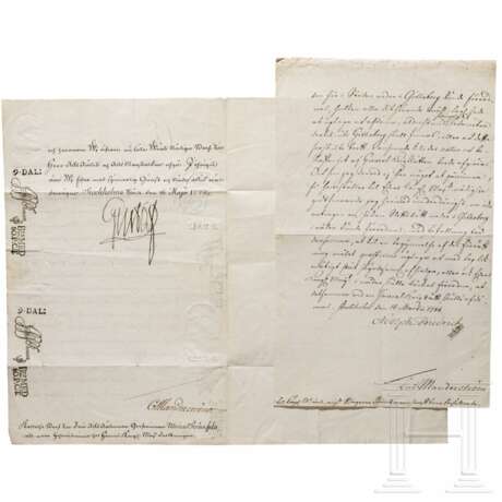 Kronprinz Adolf Friedrich und König Gustav III. von Schweden - zwei Autographen, datiert 1748 und 1777 - photo 2