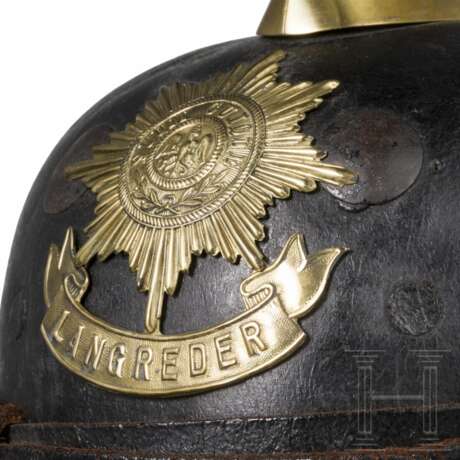 Helm einer preußischen Feuerwehr, vor 1918 - Foto 5