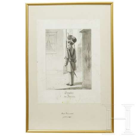 Karl Grünwedel - Grenadier aus dem Jahre 1824, deutsch, 1852 - Foto 1