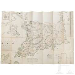 Große zeitgenössische Karte von Kiautschou, datiert 1907
