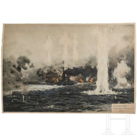 Tagebuch eines deutschen Seeoffiziers und Bild von Claus Bergen zur Skagerrak-Schlacht 1916 - Foto 7