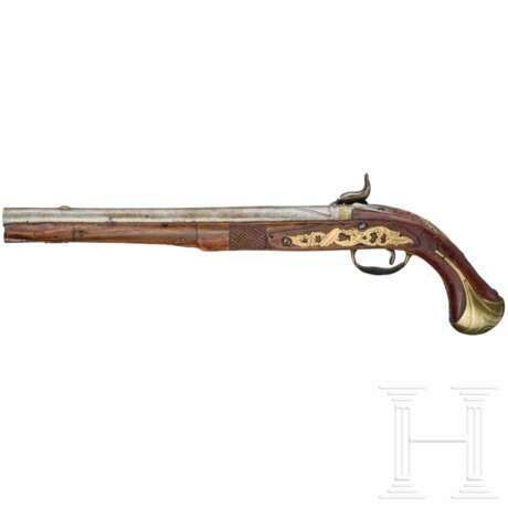 Perkussionspistole Kuchenreuter, um 1780, sowie Perkussionspistole als Sammleranfertigung unter Verwendung alter Teile - photo 2