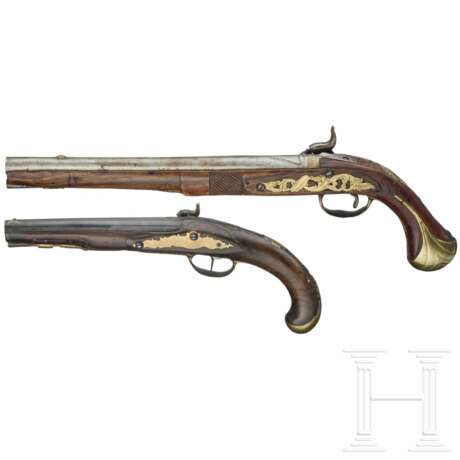 Perkussionspistole Kuchenreuter, um 1780, sowie Perkussionspistole als Sammleranfertigung unter Verwendung alter Teile - фото 3