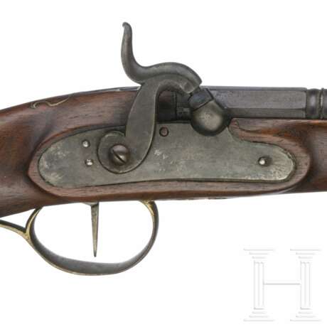 Perkussionspistole, Sammleranfertigung unter Verwendung einiger alter Teile, im Stil um 1800 - Foto 3