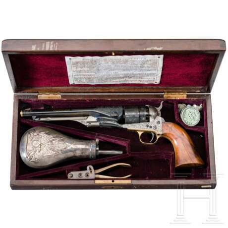 Perkussionsrevolver Colt Army 1860, hochwertiger, italienischer Nachbau, im Kasten, um 1975 - photo 1