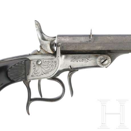 Scheibenpistole im Kasten, um 1880 - Foto 1