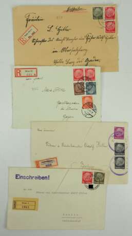 4 Briefumschäge - gelaufen - an den Führer und Reichskanzler Adolf Hitler. - Foto 1