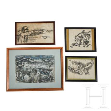 Framed Artwork, Photos and Trench Art - photo 2