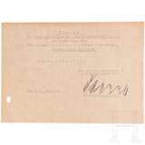 GFM Hugo Sperrle - signierter Zusatz zur Beurteilung von Wilhelm-Ferdinand Galland, 1942 - photo 1