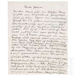 Hans-Joachim Marseille - eigenhändiger Brief an seine Eltern, wohl 1938, aus der Ausbildungszeit in Wiener Neustadt