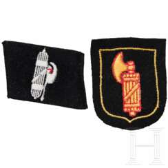 Rechter Kragenspiegel und Ärmelschild für Angehörige der 29. Waffen-Grenadier-Division der SS (italienische Nr. 1)