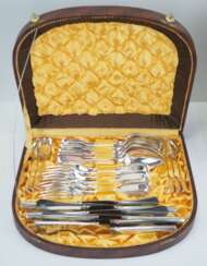 Silver Cutlery Set for 6 people in the box - 1880.