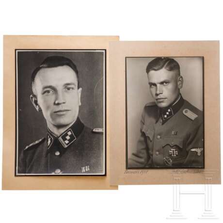 Zwei großformatige Porträtaufnahmen von SS-Offizieren - photo 1