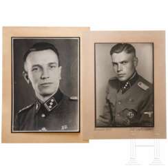 Zwei großformatige Porträtaufnahmen von SS-Offizieren