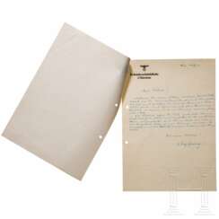 Hugo Jury (1887 - 1945) - eigenhändiger Weihnachtsbrief des Gauleiters Niederdonau an Hitler, 1942