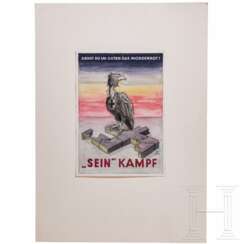 Antifaschistischer Plakatentwurf "Sein Kampf", datiert 1943