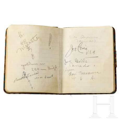 Notizbüchlein mit über 70 Autogrammen von Athleten der Olymp. Sommerspiele in Berlin 1936, dabei neben Medaillengewinnern auch der Marathonsieger von 1896 Spyridon Louis - photo 8