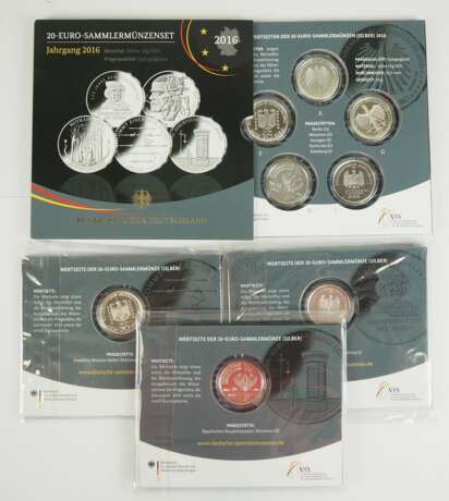 BRD: 20 Euro Sammlermünzen Set 2016. - фото 1