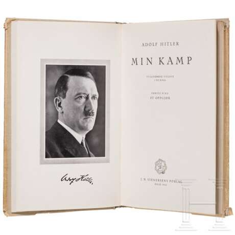 "Mein Kampf" - zweibändige norwegische Ausgabe "Min Kamp" - Foto 3