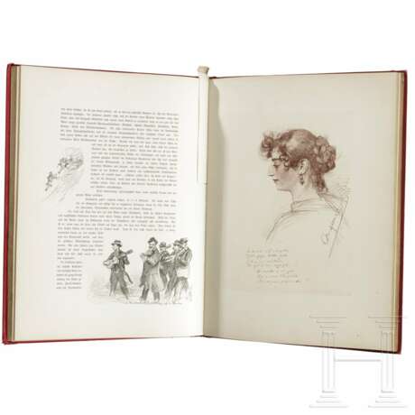 Leni Riefenstahl - zwei Bücher "Die Frau aus Andros" mit Widmung und "La Bella Napoli", eine Liebermann-Kunstmappe, fünf Fotos und 50 Portrait-Postkarten - Foto 7