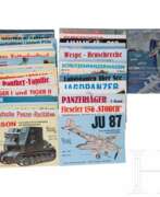 Livres anciens. 48 Ausgaben des Magazins "Das-Waffen-Arsenal", 1978 - 1988, sowie ein Auktionskatalog "Cayley to Concorede" vom 14. Mai 2009