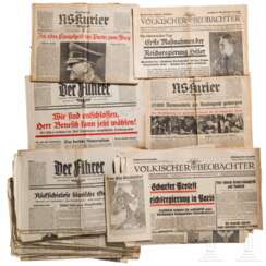 Ca. 30 Fragmente der Zeitschrift "Der Führer"