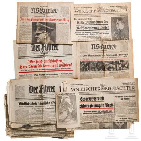 Ca. 30 Fragmente der Zeitschrift "Der Führer" - Foto 1